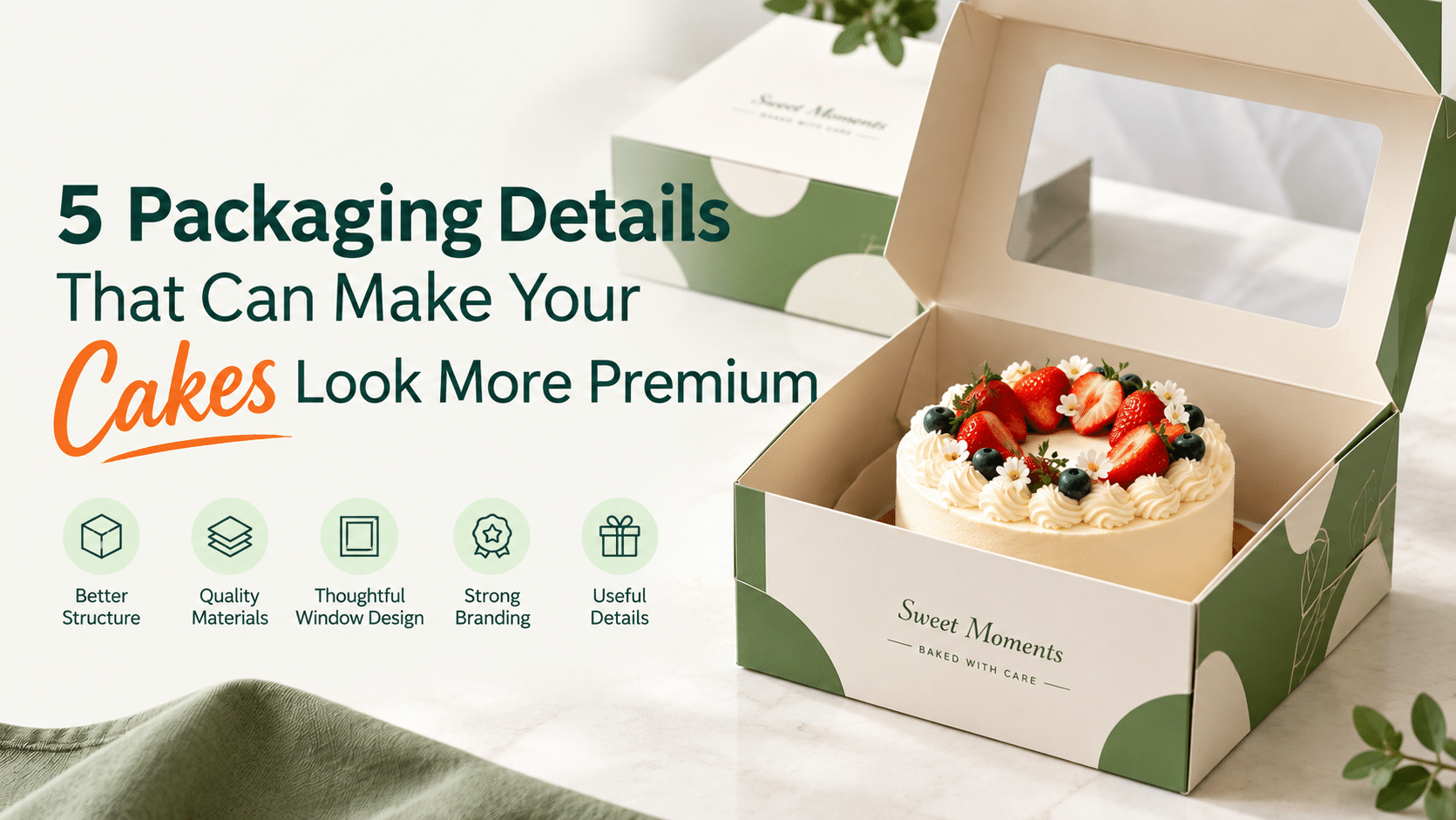 Premium Cake Packaging Details
